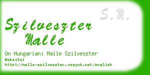 szilveszter malle business card